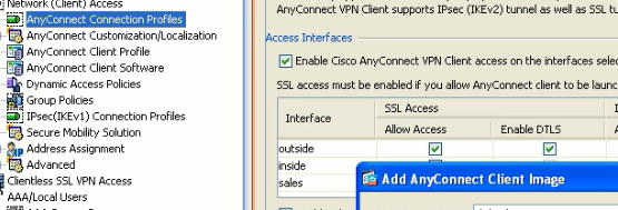 enable anyconnect connection